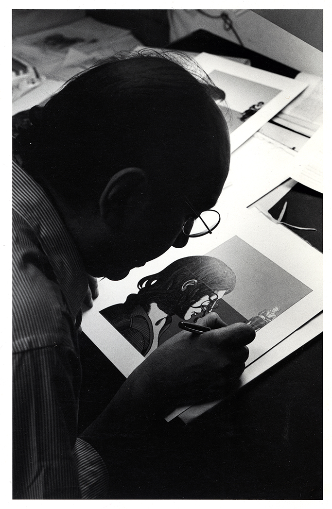 Milton retouching art for New York magazine